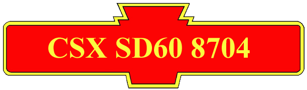 CSX SD60 8704 Banner